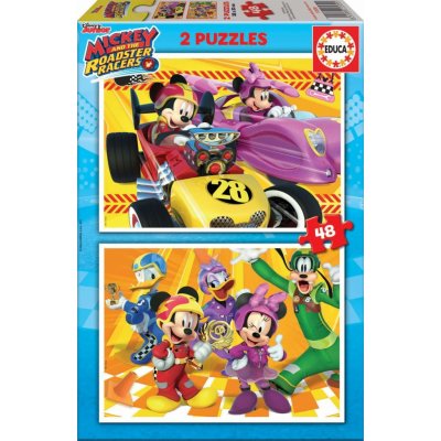 Educa Mickey Mouse a Roadster Racers 2 x 48 dílků – Zboží Mobilmania