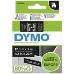 DYMO páska D1 12mm x 7m, bílá na černé, 45021, S0720610 – Hledejceny.cz