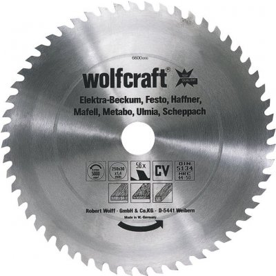 Wolfcraft pilový kotouč středně hrubé řezy 300x30 Z56 6602000