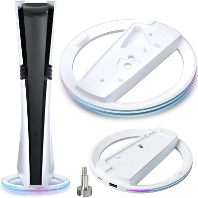 Verk 06410 Vertikální stojan pro PS5 / PS5 Slim / PS5 Pro s chlazením, USB, bílý – Zboží Mobilmania