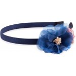 Slušivá modrá čelenka do vlasů s květinami Troli – Sleviste.cz