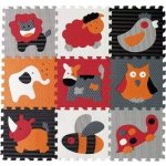 Baby Great Penové puzzle Zvieratká šedé a červené XS 9 dielikov – Zboží Dáma