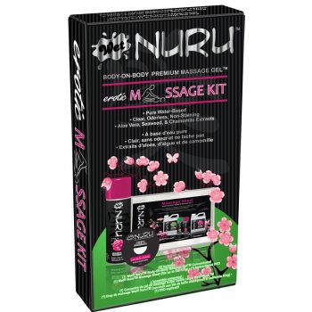 Wet Nuru Massage Prostěradlo + Nuru instruktážní DVD + Nuru gel 250 ml dárková sada