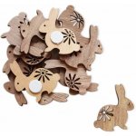 Lepaso Zajíc dřevo přízdoba 12ks/4cm natural – Sleviste.cz