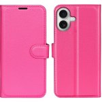 Litchi knížkové pouzdro na iPhone 17 - rose – Zboží Mobilmania