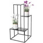 HowHomely Stojan na květiny Kaskada 85 x 40 cm černá – Zboží Dáma