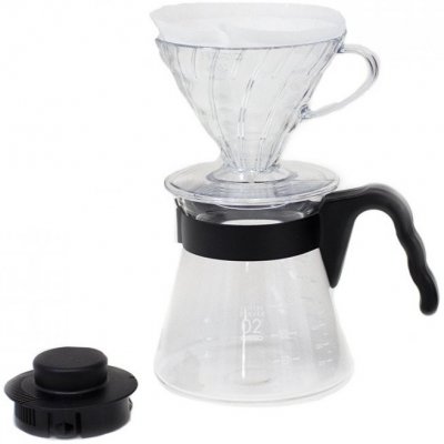 Hario V60-02 Pour Over Kit Plastic Clear – Zboží Dáma
