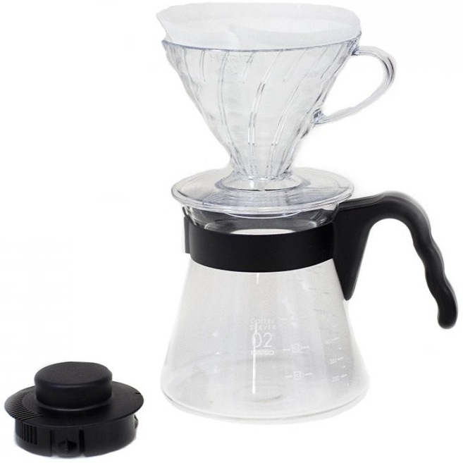 Hario V60-02 Pour Over Kit Plastic Clear
