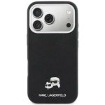 Karl Lagerfeld PU Karl and Choupette Heads Pins MagSafe Zadní Kryt pro iPhone 17 Pro Black – Zboží Živě