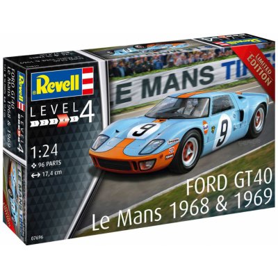 Revell Plastic ModelKit auto Ford GT 40 Le Mans 1968 1:24 – Zbozi.Blesk.cz