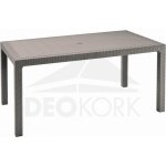 DEOKORK Zahradní stůl z umělého ratanu MANHATTAN 161 x 95 cm – Zboží Mobilmania