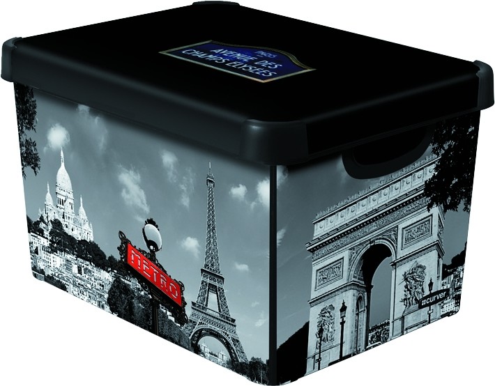 CURVER box úložný dekorativní L PARIS 39,5 x 29,5 x 24 cm 04711-P35 od 169  Kč - Heureka.cz