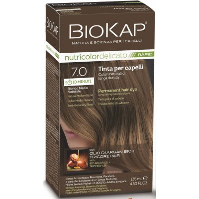 Biokap NutriColor Delicato barva na vlasy 7.0 blond přírodní střední 140 ml – Zboží Mobilmania