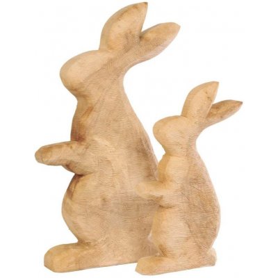 Dřevěný topolový králík přírodní, 50 cm – Hledejceny.cz