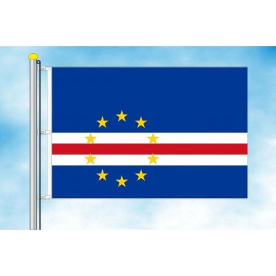 LIBEA, s.r.o. Vlajka Kapverd Rozměr: 150×225 cm, Uchycení: Karabiny na stožár – Hledejceny.cz