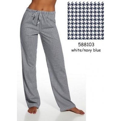 Cornette 2 samostatné pyžamové kalhoty dlouhé bílá modrá