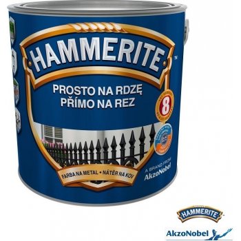 Akzo Nobel Hammerite přímo na rez, 2,5l, hladká světle šedá