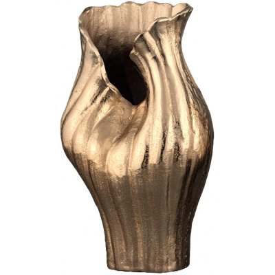 Dekorační promáčknutá zlatá váza 23 x 17 x 36 cm – Hledejceny.cz