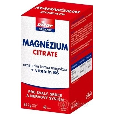 VITAR magnézium CITRATE + vitamín B6 60 tablet