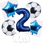 Balónkový set Fotbal modrý 2.narozeniny – Zboží Dáma