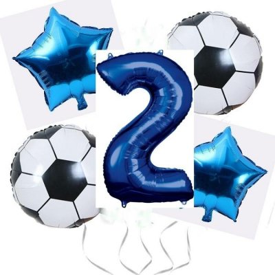 Balónkový set Fotbal modrý 2.narozeniny – Zboží Dáma
