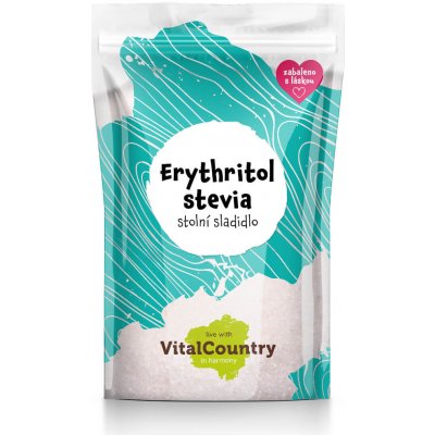 Vital Country Erythritol Stevia 1000 g – Zboží Mobilmania