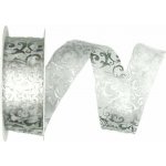 Stuha organzová SILVER ORNAMENT LUXE stříbrná 25mm x 3m (12,-Kč/m) – Hledejceny.cz