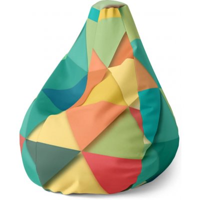 Sablio Sedací vak Pear Trojúhelníky 70 x 95 x 15 cm – Hledejceny.cz