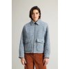 Dámská bunda Wolrich Herringbone Overshirt blue