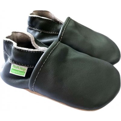 Hopi Hop kožené capáčky Barefoot antracit – Sleviste.cz