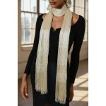 Classic Scarf dámská slavnostní smetanová zlatá – Zboží Dáma
