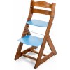 Dětský stoleček s židličkou Hajdalánek rostoucí židle Maja dub tmavý modrá