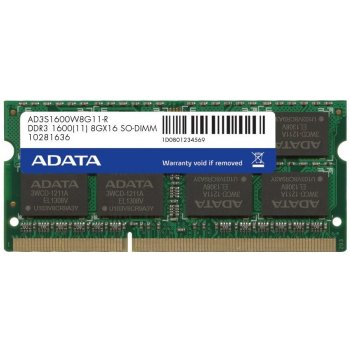 ADATA SODIMM DDR3 8GB 1600MHz CL11 AD3S1600W8G11-R