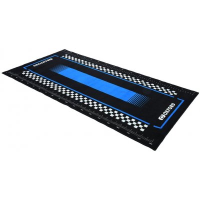 Textilní koberec pod motocykl PITLANE SUZI BLUE L, OXFORD (světle modrá/černá, rozměr 200 x 100 cm, splňující předpisy FIM) – Hledejceny.cz