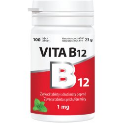 Vitabalans VITA B12 1000 µg žuvacie tablety s príchuťou mäty 100 ks