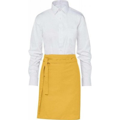 SG Accessories - BISTRO Krátká číšnická zástěra Brussels s pevným páskem 78 x 52 cm Žlutá slunečnicová – Hledejceny.cz