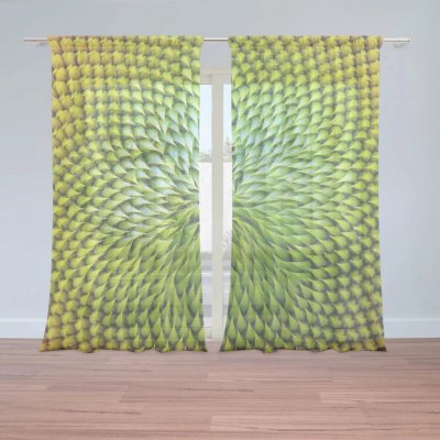 Záclony Detailní květ: 2 ks - 150x250 cm - Sablio – Hledejceny.cz