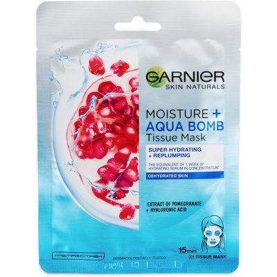 Garnier Moisture & Aqua Bomb Skin Tissue Superhydrating Mask 32 g – Zbozi.Blesk.cz