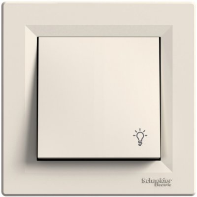Schneider Electric Asfora komplet jednonasobny ovladač.tlacitkovy 1/0 svetlo CREAM – Hledejceny.cz
