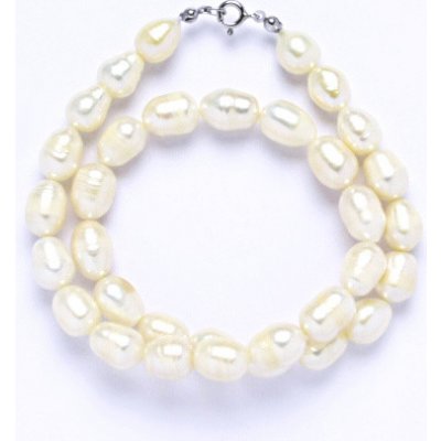 Čištín perly pravé říční bílé stříbrné zapínání 7471 – Zboží Mobilmania