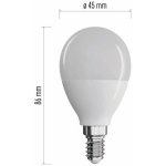 Emos LED žárovka MINI GLOBE, 8W/60W E14, WW teplá bílá, 806 lm, Classic, E – Hledejceny.cz