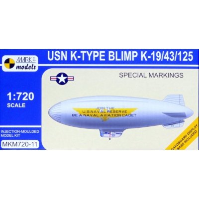 Models USN K-Type Blimp K-19/43/125 Spec.Markings Mark 1 MKM720-11 1:720
