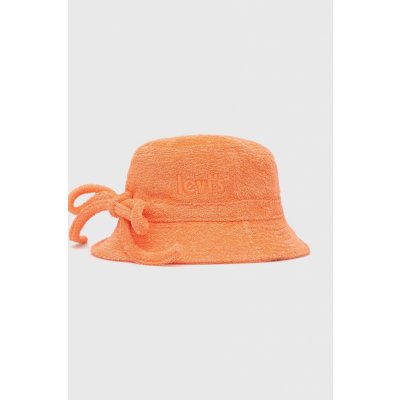 Bavlněná čepice Levi's oranžová barva D6640.0002
