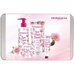 Dermacol Flower Care Rose tělové máslo 75 ml + krém na ruce 30 ml + sprchový krém 200 ml dárková sada – Zbozi.Blesk.cz