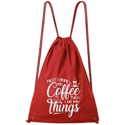 Dobrý triko bavlněný batoh Coffee Červená – Hledejceny.cz