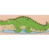 Dřevěná hračka Bigjigs vkládací puzzle Krokodýl s čísly