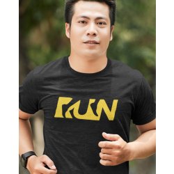 Bezvatriko pánské tričko Run 3 Canvas 0917 černá