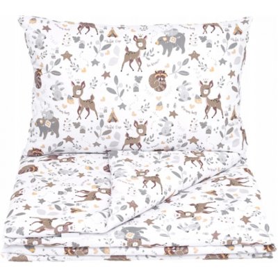 EliNeli povlečení Lesní Zvířátka s Teepee vícebarevný 90 x 120 cm – Zboží Dáma