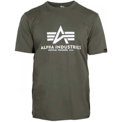 Alpha Industries tričko Basic t-shirt olivová tmavá