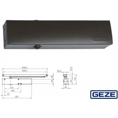 Geze TS 5000 S hnědá – Zboží Mobilmania